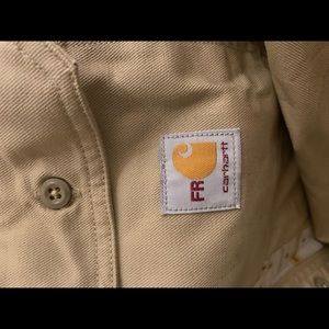 Mens carhartt fireproof button up brand new